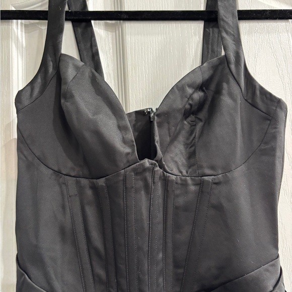 NBD Elodie Maxi Dress black satin bustier corset Gown XS NEW WITH TAGS - Picture 5 of 13